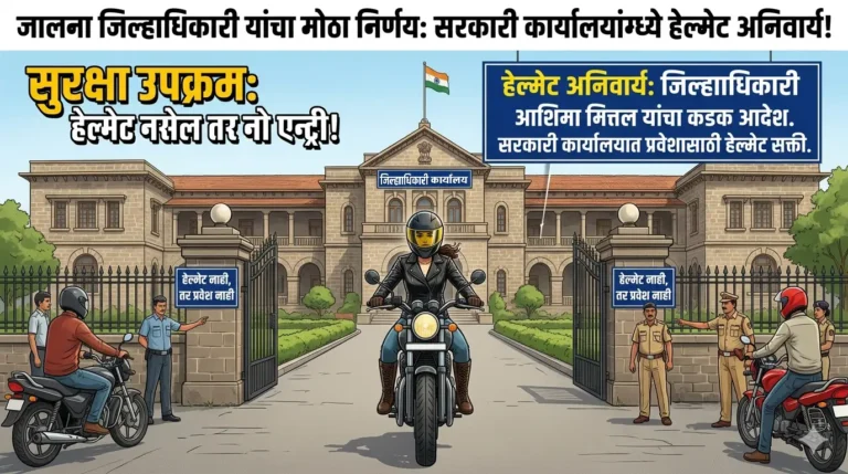 No Helmet No Entry! जिल्हाधिकारी आशिमा मित्तल यांचा मोठा निर्णय; सरकारी कार्यालयांचे दरवाजे बंद होणार! Helmet Mandate