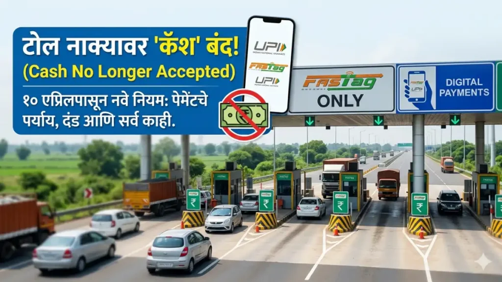 Toll Plaza New Rules 2026, Fastag Mandatory, Upi Payment At Toll, Nhai New Rules Marathi, No Cash At Toll Booths, Toll E-Notice Rule Marathi.