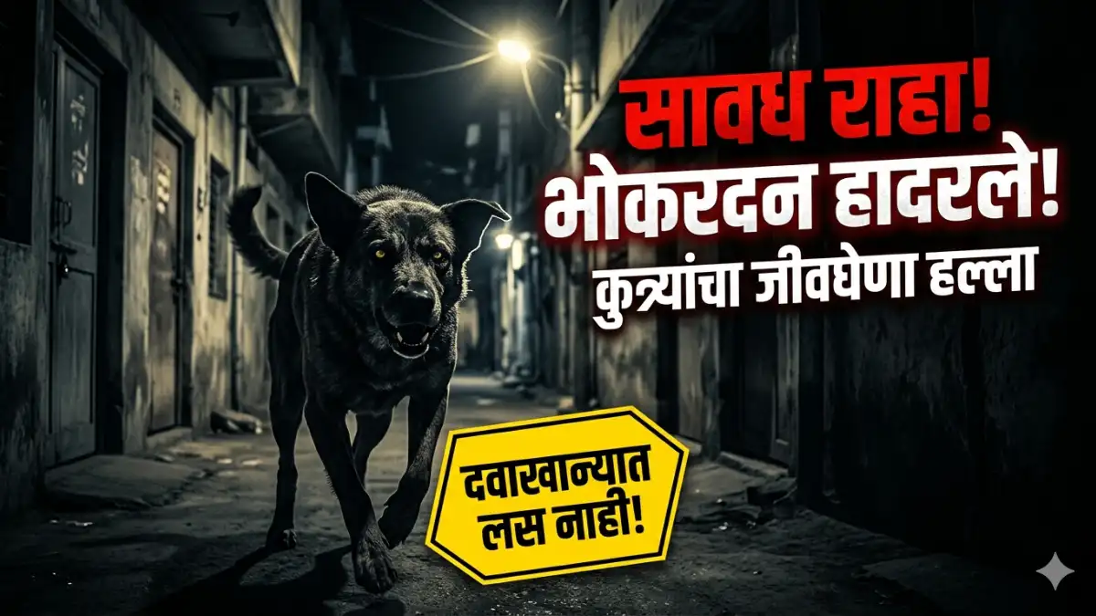 Bhokardan Stray Dog Attack | भोकरदन हादरले! मोकाट कुत्र्यांचा थरार; तरुणावर जीवघेणा हल्ला