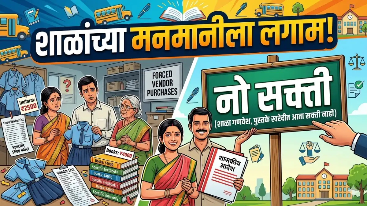 Maharashtra govt school uniform rule, शाळा गणवेश आणि पुस्तके खरेदी, Marathi news, Jalna news, Breaking news, Education Department Maharashtra.