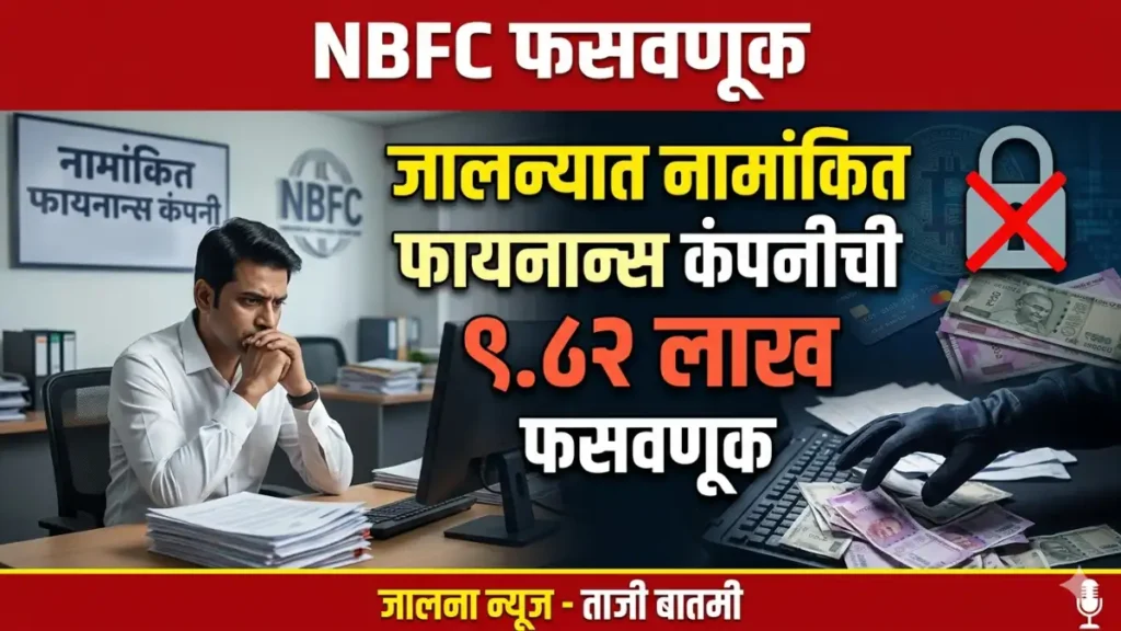 Jalna Nbfc Fraud: जालन्यात नामांकित फायनान्स कंपनीची ९.८२ लाखांची फसवणूक