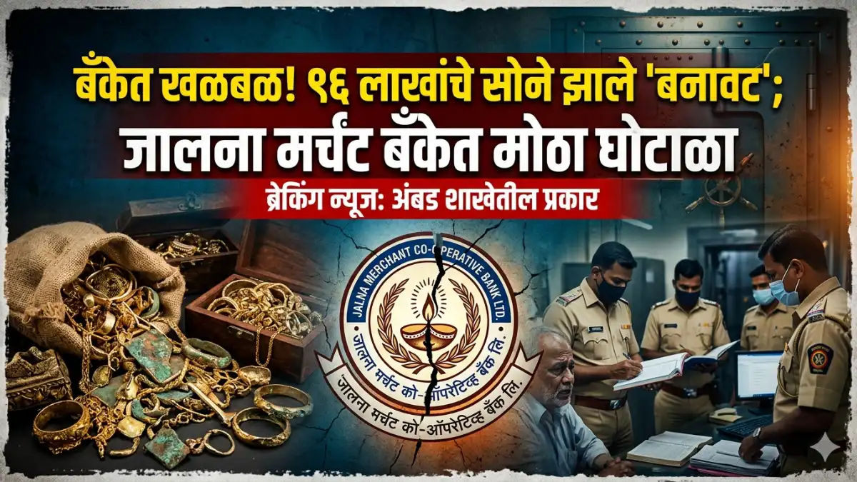 Gold Loan Scam At Ambad Branch, Jalna Merchant Bank Jalna Bank Scams