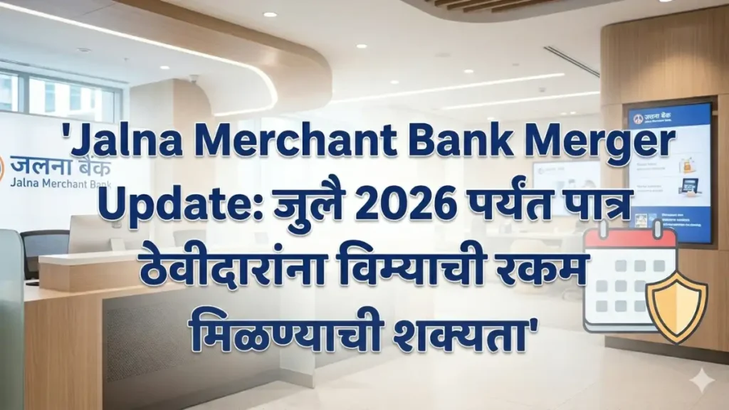 Jalna Merchant Bank Merger Update: जुलै 2026 पर्यंत पात्र ठेवीदारांना विम्याची रक्कम मिळण्याची शक्यता Jalna Merchant Bank Merger Update जालना मर्चंट बॅंक