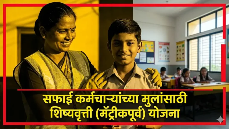Safai Karamchari Scholarship Yojana 2026 सफाई कामगारांच्या पाल्यांसाठी शिष्यवृत्ती